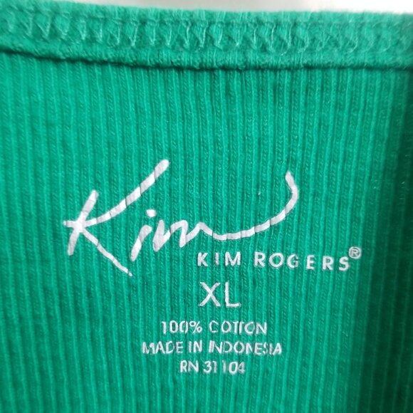green cotton Kim Rogers XL tank top - Picture 3 of 3